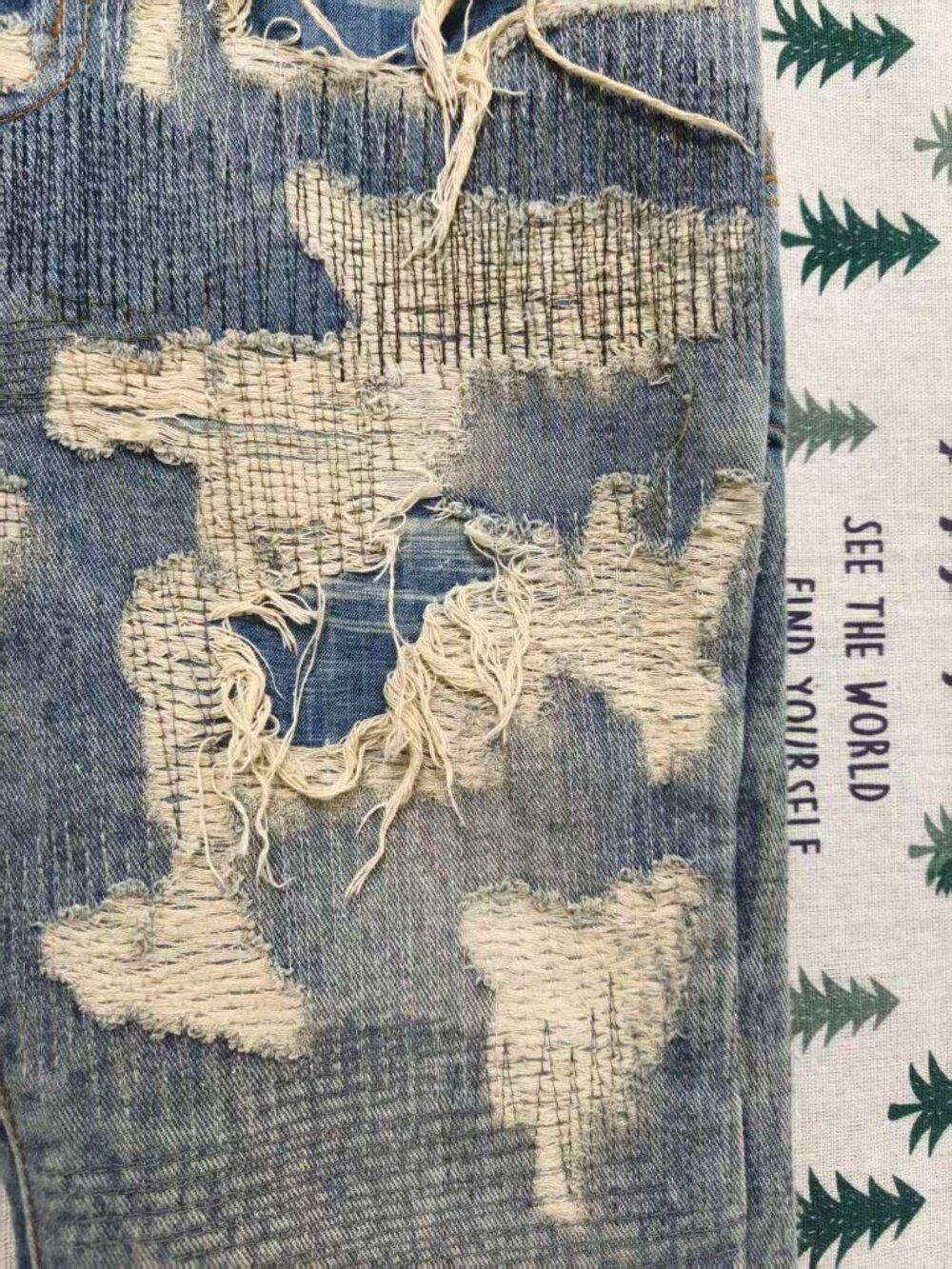 Undercover For Rebels Distressed Jeans, Light Blue - Picture 3 of 8